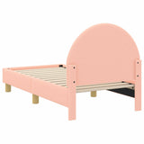 Toddler Bed Frame with Headboard Pink 70 x 140 cm Sheep Fabric 42011025