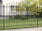 Spike Fence Asten Black 200 x 200 cm Powder-Coated Steel 42030089