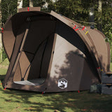 Fishing Tent 4-Person Brown Waterproof 4009396