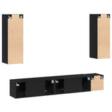 TV Cabinets 5 pcs Black Oak Medium Engineered wood 3393316