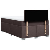 Box Spring Bed with Mattress Dark Brown 120x190 cm Fabric 3285844