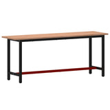 Workbench 200x55x81.5 cm Solid Wood Beech and Metal 3188907