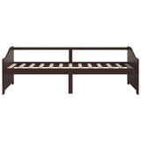 3-Seater Day Bed without Mattress Dark Brown 90x200cm 322167