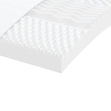 ZNTS Foam Mattresses 2 pcs White 90x190 cm 7-Zone Hardness 20 ILD 356362