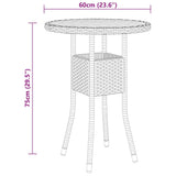 Garden Bistro Set Black, Cream White 3095907