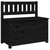 Bench Black 80x41x77 cm Solid Wood Pine 823553