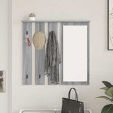 Wall-Mounted Coat Rack with Shelf Grey sonoma 84 x 10 x 80 cm 874496