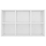 Book Cabinet/Sideboard High Gloss White 66x30x98 cm Engineered Wood 800348