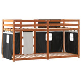 Bunk Bed without Mattress White&Black 90x190 cm Single Solid Wood Pine 3283949