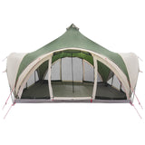 Tipi Tent with Roof Green 6-Person Polyester and Steel 42028623