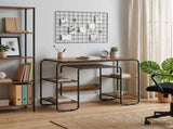 Desk with Storage Oak Wood 113.5 x 52 x 75.5 cm 8008036
