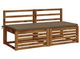 2-Piece Bench Cushions SOEST 2 pcs 100% Polyester Taupe 949317
