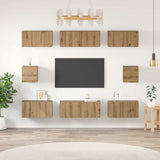 TV Cabinet Set 8 pcs Artisan Oak Engineered Wood 3393167