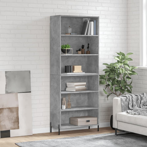 Highboard Concrete Grey 69.5x32.5x180 cm Engineered Wood 3189585