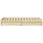 Bed Frame with Drawers without Mattress Sonoma Oak 90x200 cm 3280680