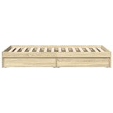 Bed Frame with Drawers without Mattress Sonoma Oak 90x200 cm 3280680