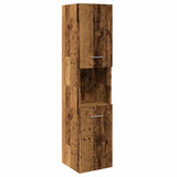 Bathroom Hanging Cabinet Old Wood 30x30x130 cm Engineered Wood 856221