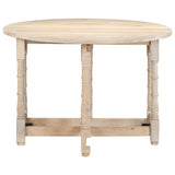 Dining Table Round 110x76 cm Solid Mango Wood 321700