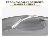 Stainless Steel Handle 7.5QT Round Enamel Pot Black-to-Grey Gradient 68652610