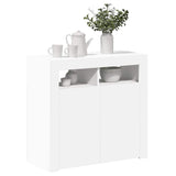 Sideboard with LED Lights White 80x35x75 cm 804328