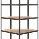 5-Layer Heavy-duty Corner Shelf Grey Steel&Engineered Wood 152881