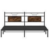 Bed Frame without Mattress Smoked Oak 183x213 cm Engineered Wood 4106748