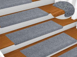 Stair Mats Self-adhesive 20 pcs 65x21x4 cm Light Grey Rectangular Edge 3365718