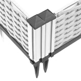 Garden Planter with Pegs White 125x40x28.5 cm PP 368015