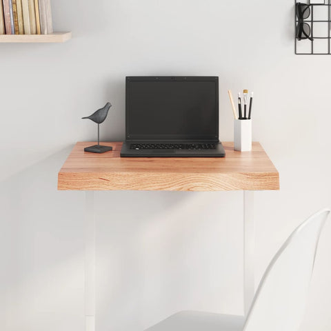 Table Top Light Brown 60x60x cm Treated Solid Wood Oak 3156352