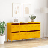 Sideboard Mustard Yellow 135x39x73.5 cm Cold-rolled Steel 3307170