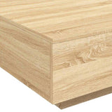 Coffee Table with LED Lights Sonoma Oak 80x80x31 cm 836590
