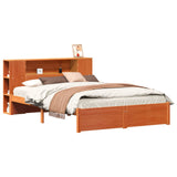 Bed Frame with Storage Headboard with Headboard 2 pcs Wax Brown 3422750