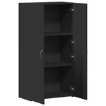 ZNTS File Cabinet Black 60x32x115 cm Engineered Wood 840773