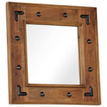 Mirror Solid Acacia Wood 50x50 cm 246307
