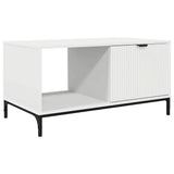 Coffee Table with Drawer White 90 x 49 x 46 cm Engineered Wood 883444