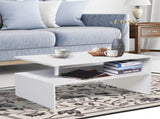 Coffee Table with Storage, 2-Tier Centre Table, Modern Living Room Table with Open Shelf and T3398P344164