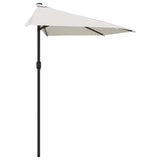 44587 Balcony Parasol with Aluminium Pole Sand 270x144 cm Half