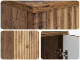 Desk with Shelf Old Wood 142.5 x 50 x 75 cm Engineered Wood 3414601