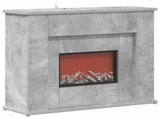 Fireplace with LED Strip Concrete 63 x 20 x 54.5 cm 8021098