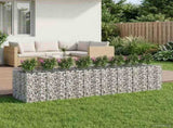 Gabion Raised Bed 4 pcs Silver 3422228