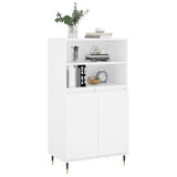Highboard White 60x36x110 cm Engineered Wood 831476