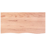 Table Top Light Brown 100x50x cm Treated Solid Wood Oak 3156366
