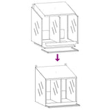 Chicken Nesting Box with 2 Compartments Galvanized Silver Metal 864348