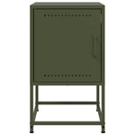 ZNTS Bedside Cabinet Olive Green 36x39x60.5 cm Steel 846454