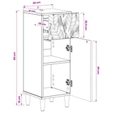 Bathroom Storage Cainet DELFT White 30 x 31 x 80 cm 897045
