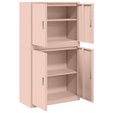Storage Cabinet 2 pcs Pink 90 x 40 x 160 cm Steel Lockable 3438712