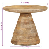 ZNTS Side Table Ø50x40 cm Solid Wood Mango 4017536