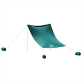 Beach Canopy with Sand Anchors Green 214x236 cm 4008642