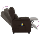 Massage Chair Dark Brown 93.5 x 67.5 x 101.5 cm Fabric 348354