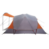 Family Tent Tunnel 8-Person Grey and Orange Waterproof 4009551